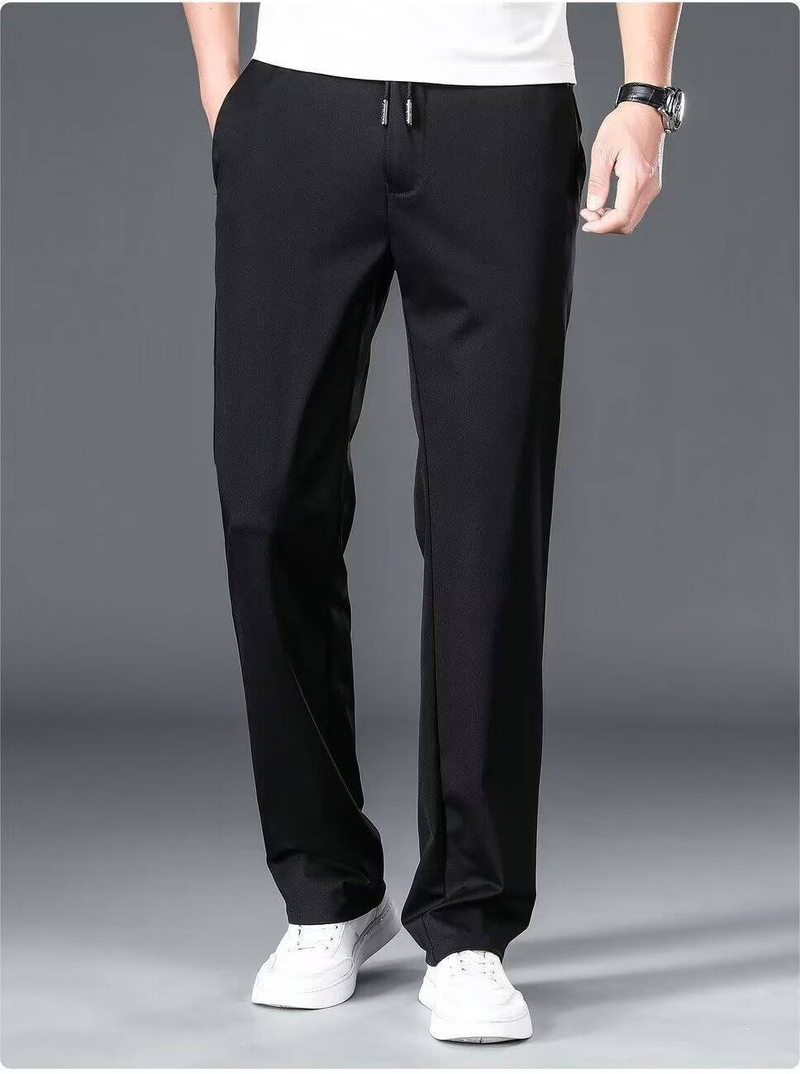 Sommerliche, bequeme Stretch-Cargohose für Herren – Atmungsaktive, locker sitzende Hose mit geradem Bein für Freizeit und Sport (Schwarz, Dunkelgrau, Hellgrau, Grün)_voghion.com