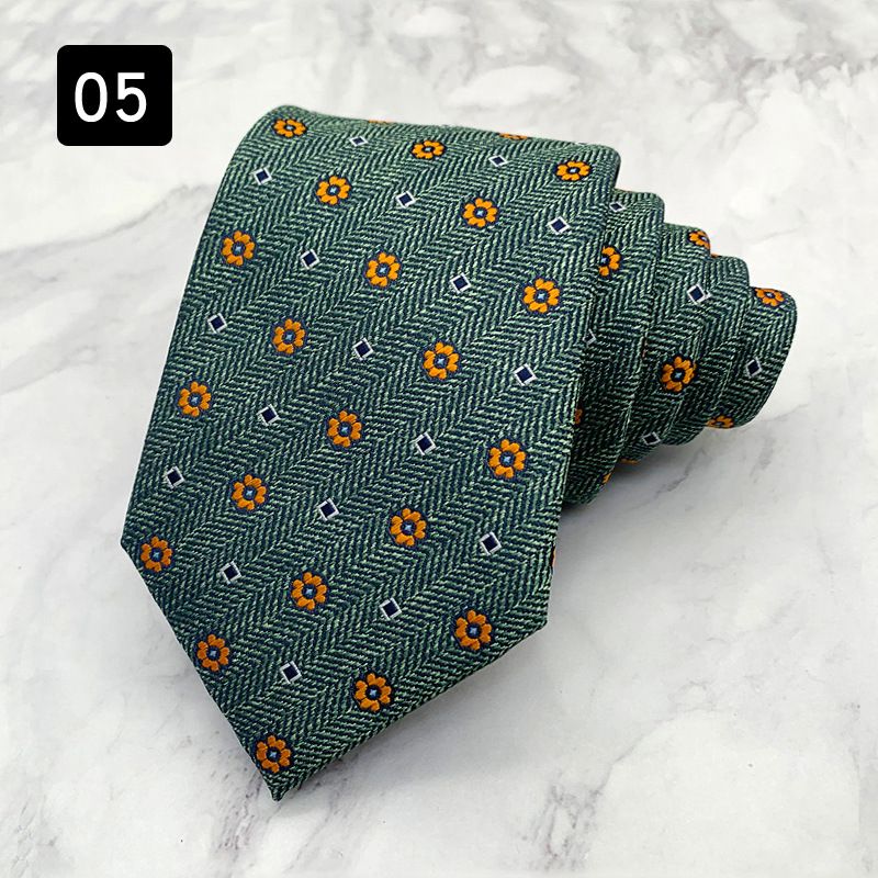 Cravatta per uomo, formale, business, casual, accessorio per abito, motivo floreale verde piccolo e fresco_voghion.com