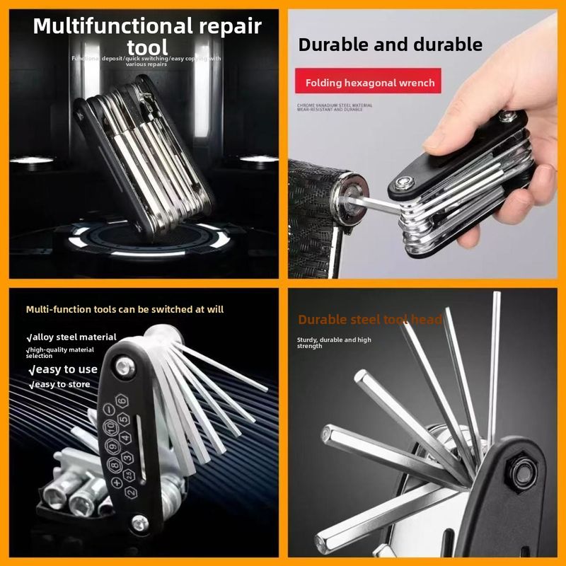 DeGong – Ensemble de tournevis multi-usages 16 en 1, clés hexagonales, petits outils pour la réparation automobile_voghion.com