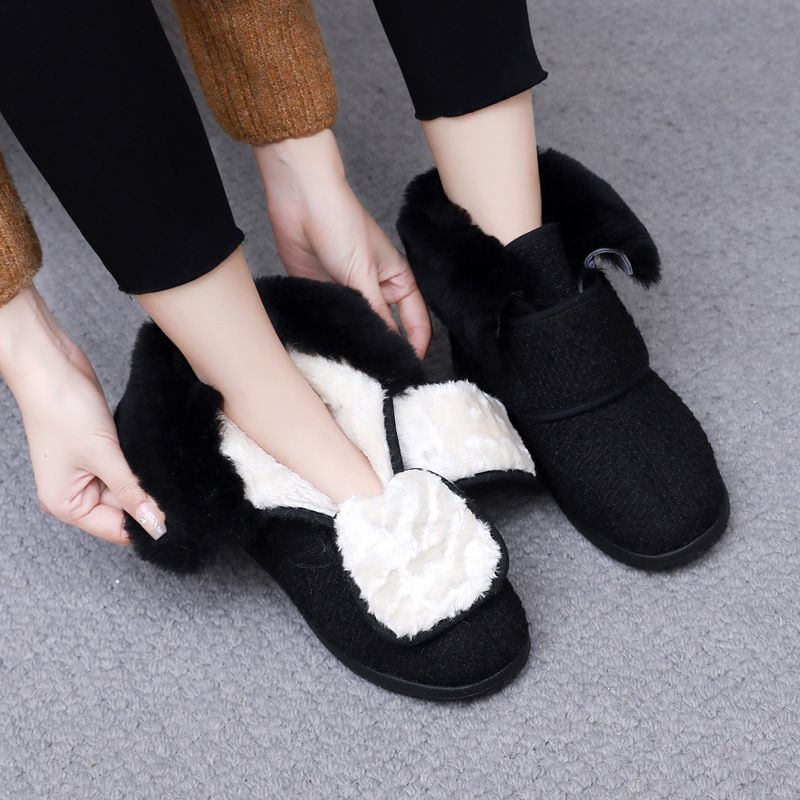 Botas altas cálidas de invierno 2025 para mujer, con forro polar, cuello ancho de piel de oveja y algodón con forro de plumón._voghion.com