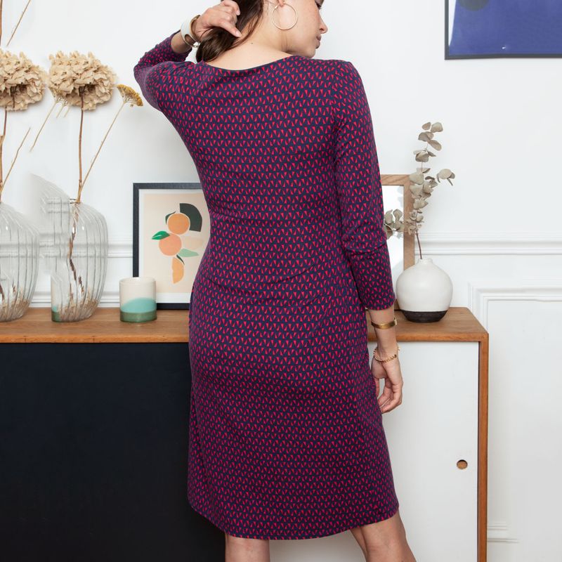 2024 Pregnant Women's Multi Color Printed Deep V-Neck 3/4 Sleeves Cross Breastfeeding Party Dress_voghion.com