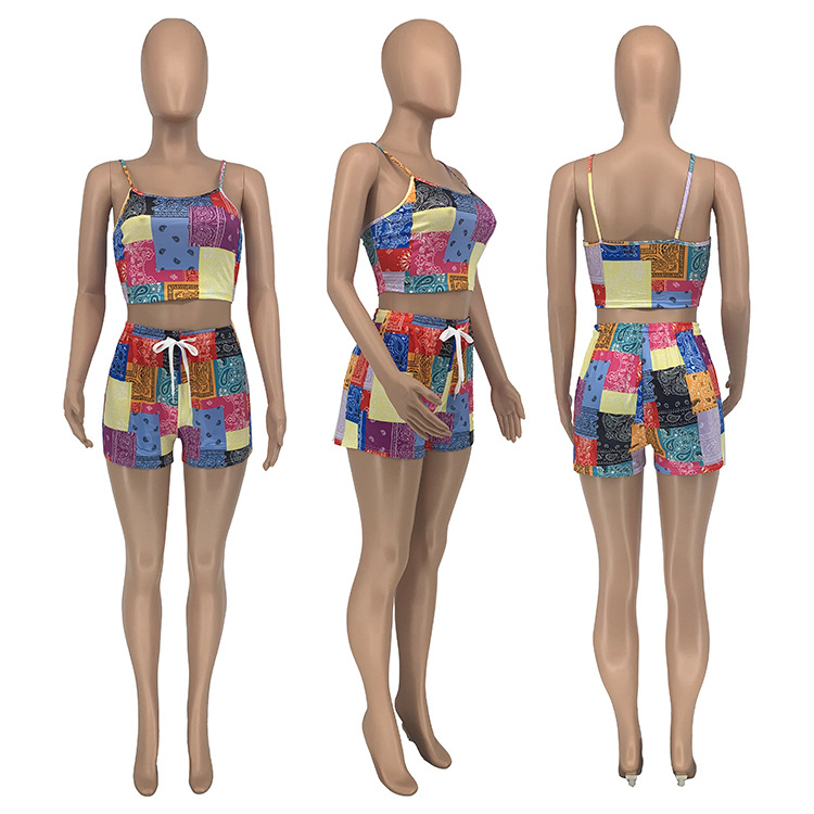 Paisley – ensemble deux pièces à bretelles pour femmes, nouvelle collection été_voghion.com