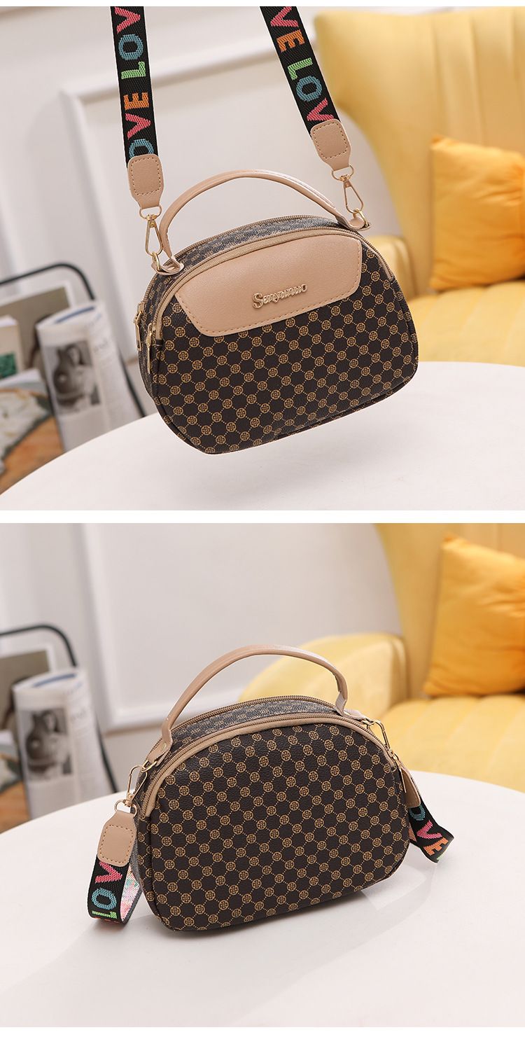 Double Zipper Printed Handbag 2024 Ladies Bags New Women's Trendy Shoulder Bag_voghion.com