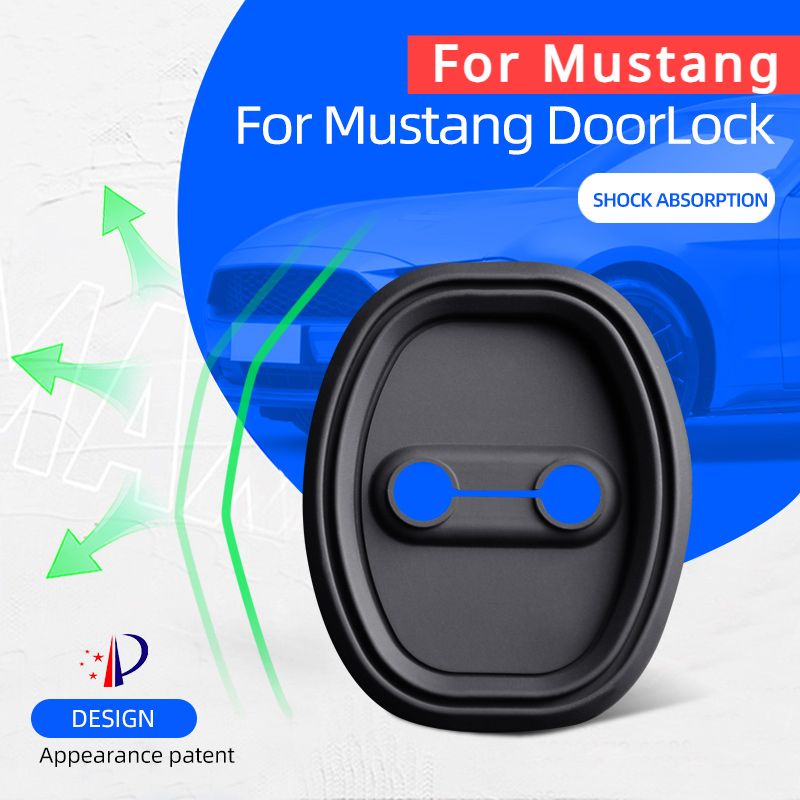 4 teile/satz Fall Schutz für Mustang Silikon Auto Türschloss Schutzhülle_voghion.com