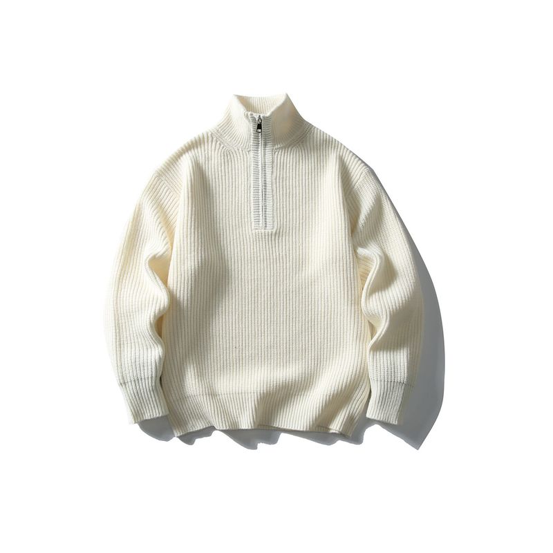 Maglione con collo alto e mezza zip 2025 per uomo, stile casual, base pullover, maglieria autunnale e invernale_voghion.com