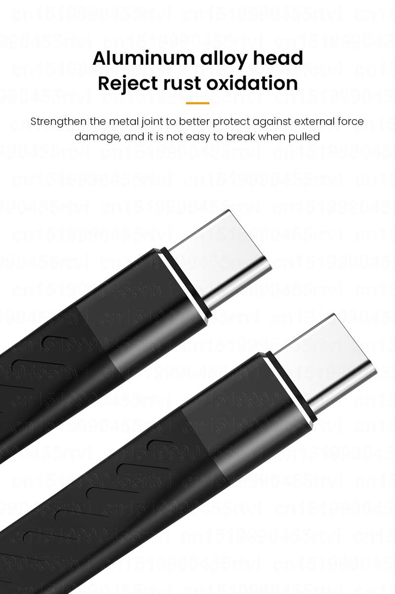 3A PD 60W USB Type C naar USB C 3.1 Gen2 10Gbps datakabel USB C QC3.0 Snel opladen Video SSD Korte USB-kerndraad_voghion.com