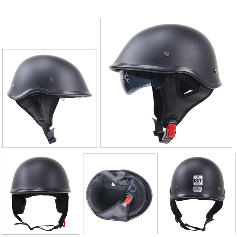 Harley-Helm mit eingebauter Linse, Motorradhelm für Männer und Frauen_voghion.com