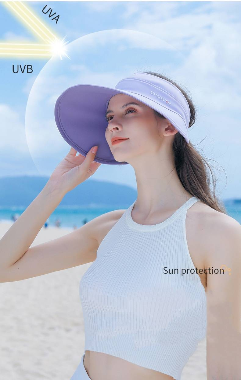 Double-sided Anti-ultraviolet Large Brim Hollow Cap Outdoor Sports Sun Hat Sun Hat_voghion.com