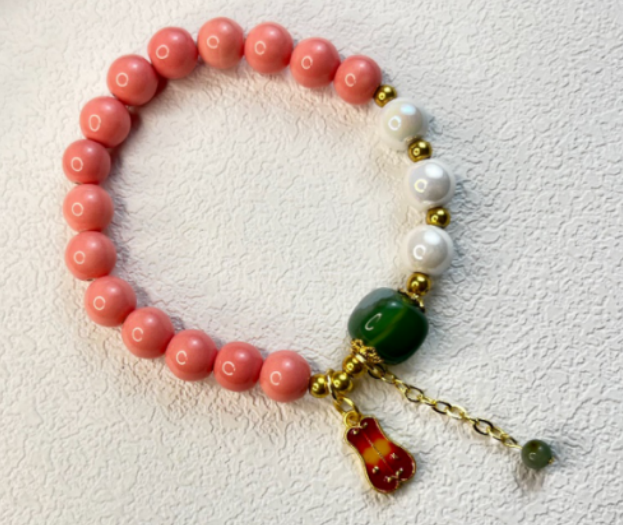 Jingdezhen Symbolic Ceramic Bracelets: Handmade With Storytelling Charms (Scrolls, Fruits) & Color - Coded Beads For Daily Rituals_voghion.com