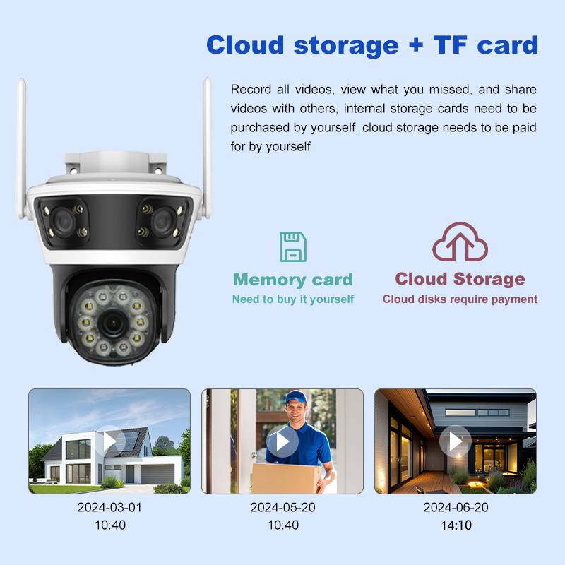 CCTV Camera Outdoor Security Camera Outdoor Camera, Wireless 2.4g Wireless Camera, Two-way Voice, Motion Detection, Remote Application,_voghion.com