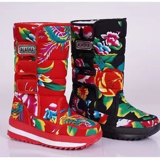 2025 Winter Snow Boots, ,Thickened Mid-calf Waterproof And Anti-slip Fleece Cotton Shoes, High-top Warm Long Boots_voghion.com