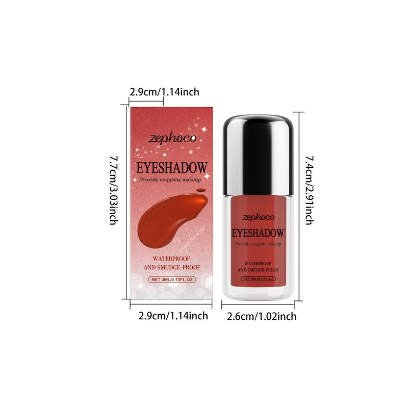 Zephoco Shimmer Red Liquid Natural Color Leicht aufzutragender Eye Party Makeup Tragbarer Lidschatten_voghion.com
