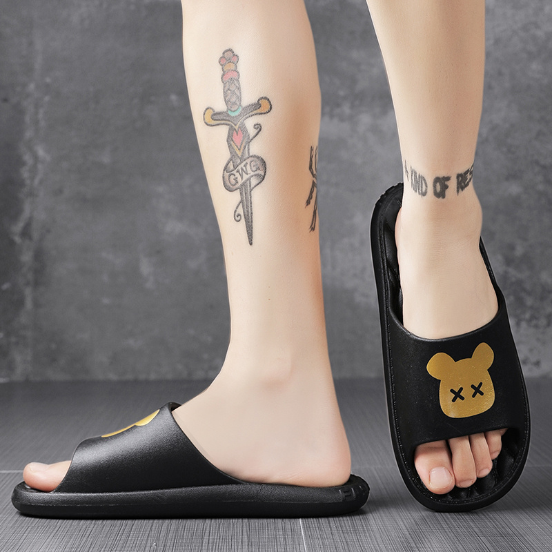 Slip Slippers for Men Non-Slip Sandals Open Toe Pillow Beach Slippers for Summer External Wear
_voghion.com