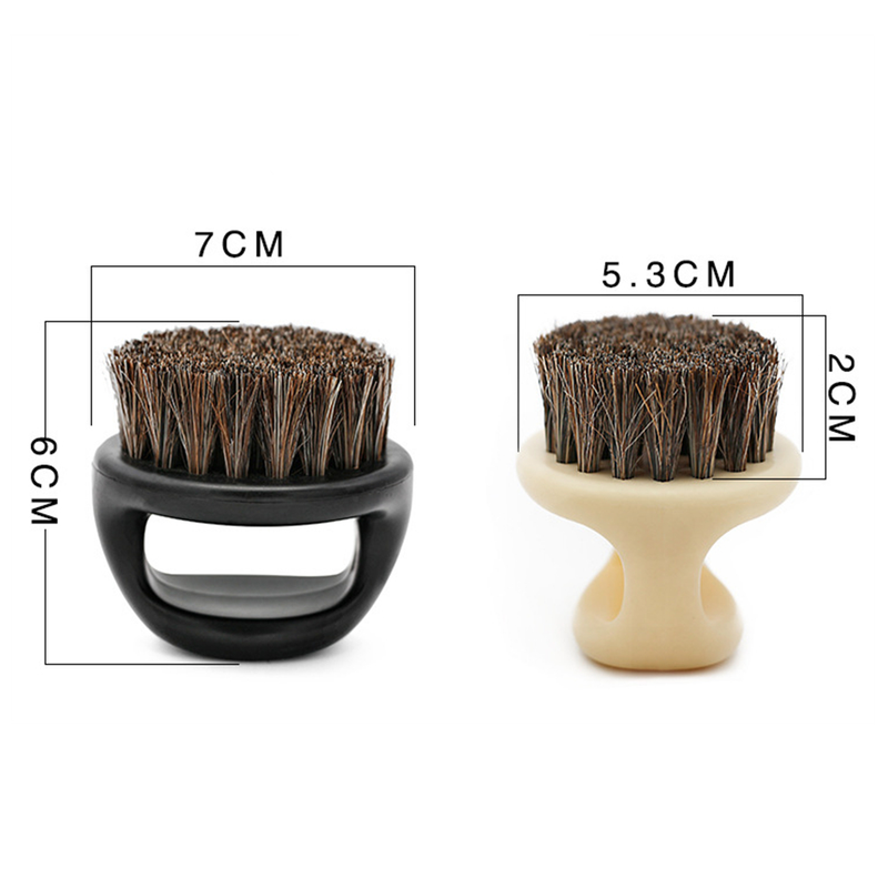 Pennello da barba di alta qualità per uomo, stile anello, con criniera di cavallo, spazzola per barba da barbiere, spazzola per la pulizia del viso in salone_voghion.com