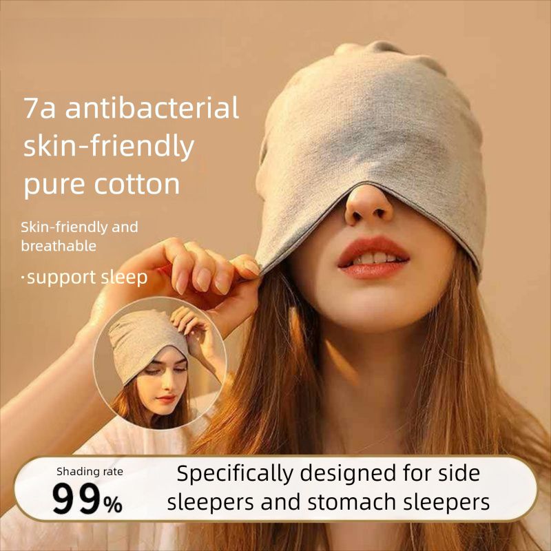 Weikang Mascherina per occhi foderata in pile per dormire autunno inverno maternità stanza climatizzata antivento berretto post-parto testa all'aperto_voghion.com