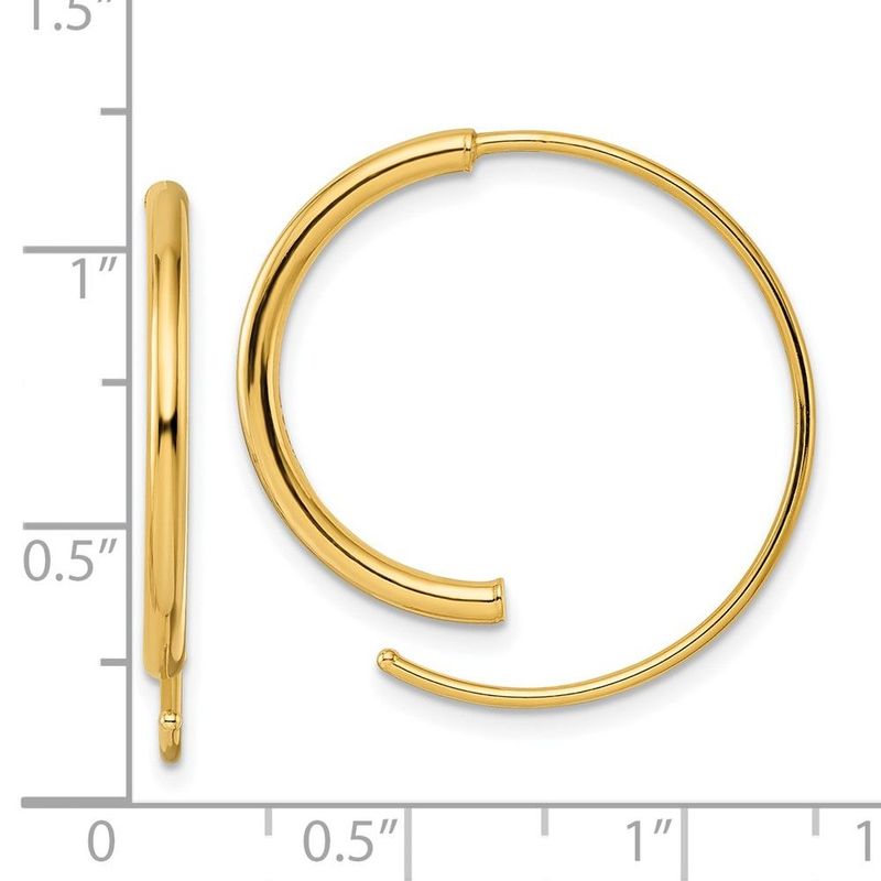 14k Polished Threader Earrings_voghion.com