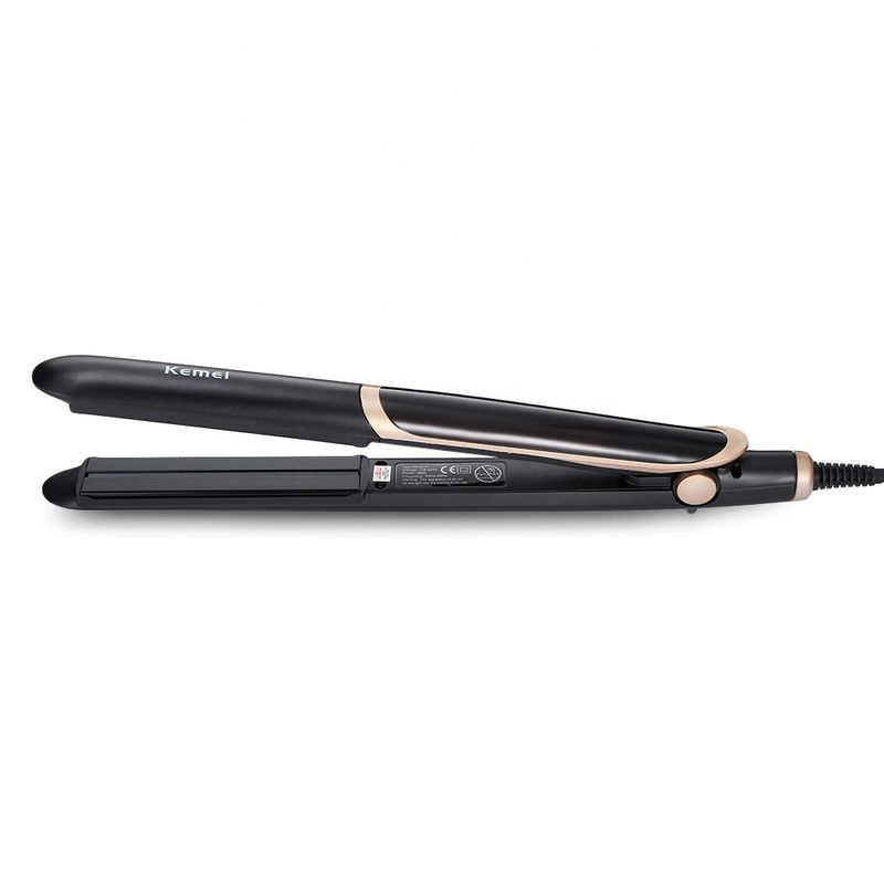 Kemei KM-2219 Infrared Straightener Professional Thermostatic Ceramic Coating Curler Styling Tools Hair Flat Iron_voghion.com