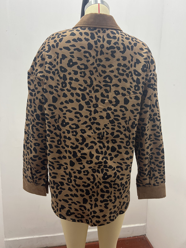 2025 Damen Herbst Winter Mode Leopard Print Button Langarm Jacke Mantel für Frauen_voghion.com