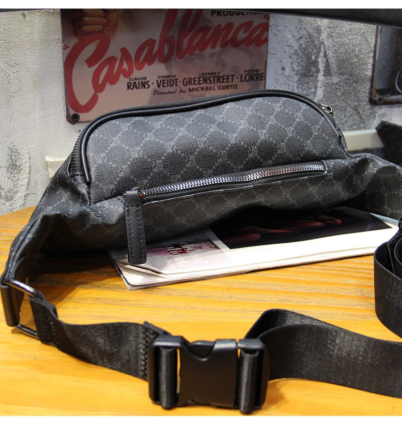 Uusi ruudullinen Rinta Urheilu Pyöräily Puhelin Vyötärö Korean Edition miesten olkapäälle rento muoti Crossbody laukku_voghion.com