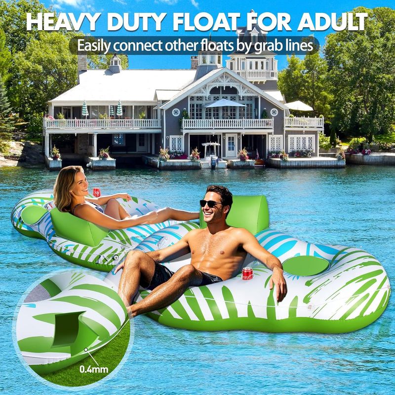 Piscina para adultos, sombrilla, asiento, anillo, protector solar, agua, fila flotante con respaldo, sillón, bronceado al aire libre, fila flotante_voghion.com