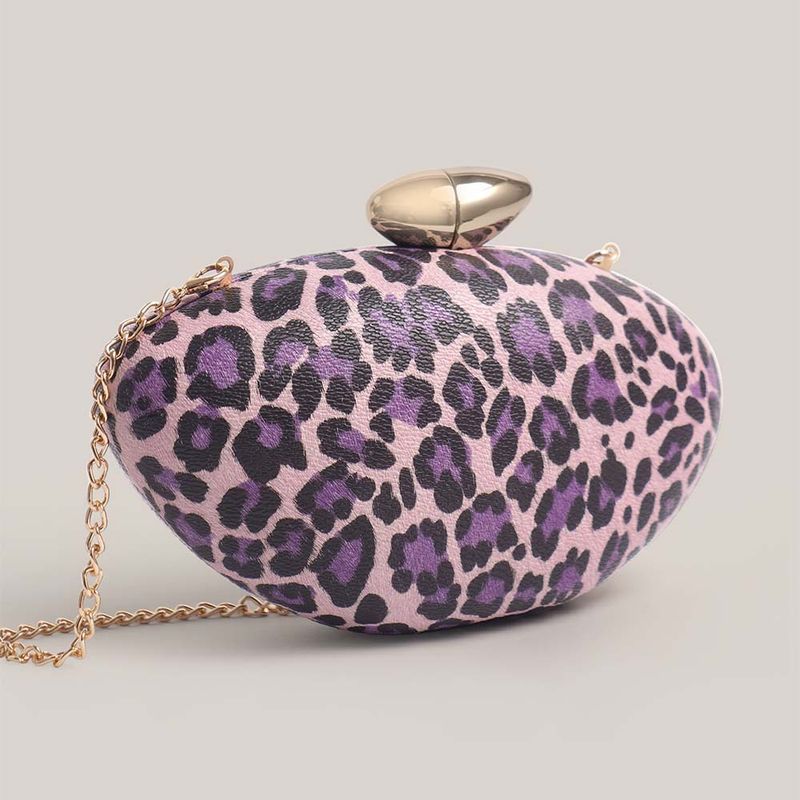 Borsa a tracolla elegante da donna - Borsa a tracolla con stampa leopardata in PU retrò per matrimoni, feste serali e uso quotidiano. Pochette da sera per matrimoni._voghion.com