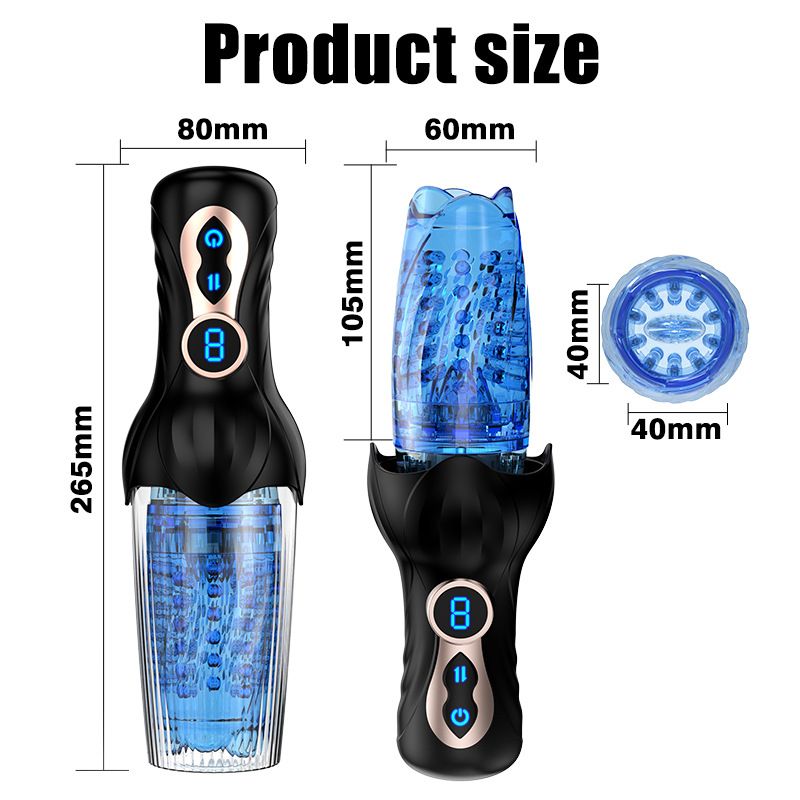Tazza per aeromobili Hurricane, con display digitale rotante telescopico, in silicone, per masturbazione maschile, giocattoli sessuali elettrici per adulti_voghion.com
