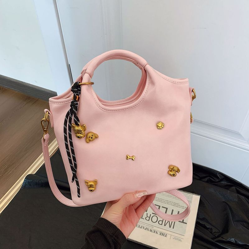 Spring And Summer New Simple Fashion High-end Handbag Puppy Basket Women's Tote Large Capacity Shoulder Bag_voghion.com