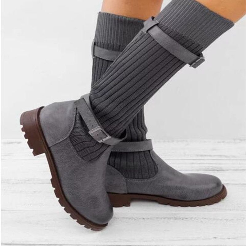 Women's Shoes Wool Large Size Leather Boots_voghion.com