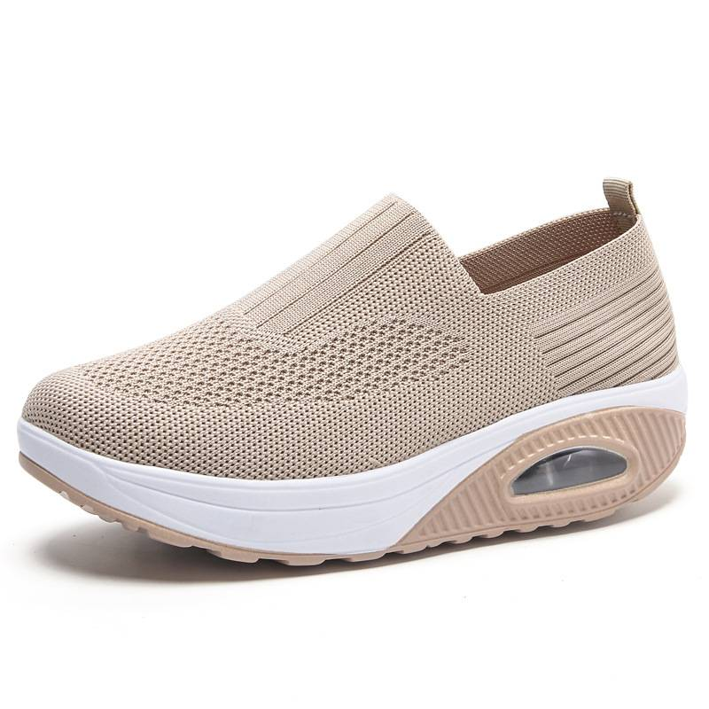 Women's Large Size Shoes Air Cushion Mesh Half Slippers Women_voghion.com