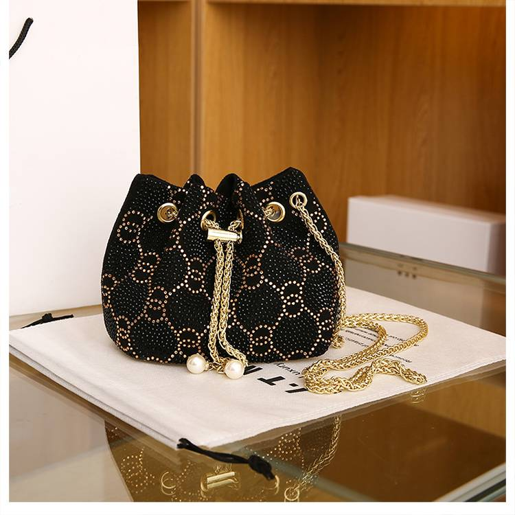 2024 New Women's Bag: Elegant and High-End Solid Color Sequin Crossbody Shoulder Handbag, Evening Bag_voghion.com
