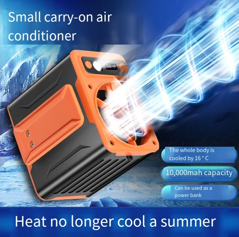 Multi-function hanging waist fan portable waist outdoor cooling hanging neck charging lighting cooling_voghion.com