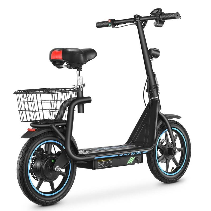 BOGIST M5 Elite 500 W elektrinis paspirtukas su 48V 13AH nuimama baterija, 14 colių smūgius sugeriančia pneumatine padanga, 40 km/h maksimalus greitis, 45 km nuotolis_voghion.com