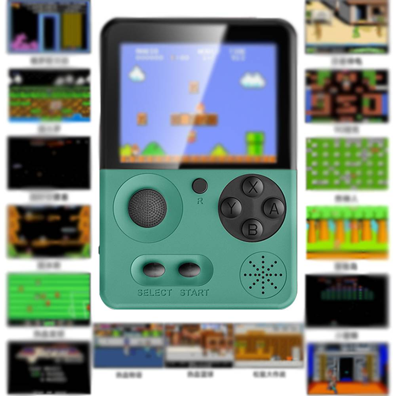500 em 1 Console de jogos retrô portátil Tela colorida de 3 polegadas Bateria embutida Sistema portátil de estilo portátil Plug and Play Jogo retrô para TV_voghion.com