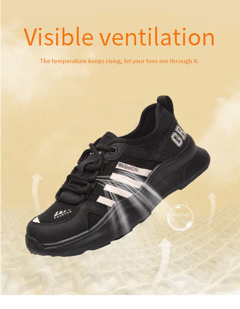 Women's Fashion Chunky Sneakers - Breathable Mesh Dad Shoes White Platform Shoes For Casual Wear_voghion.com