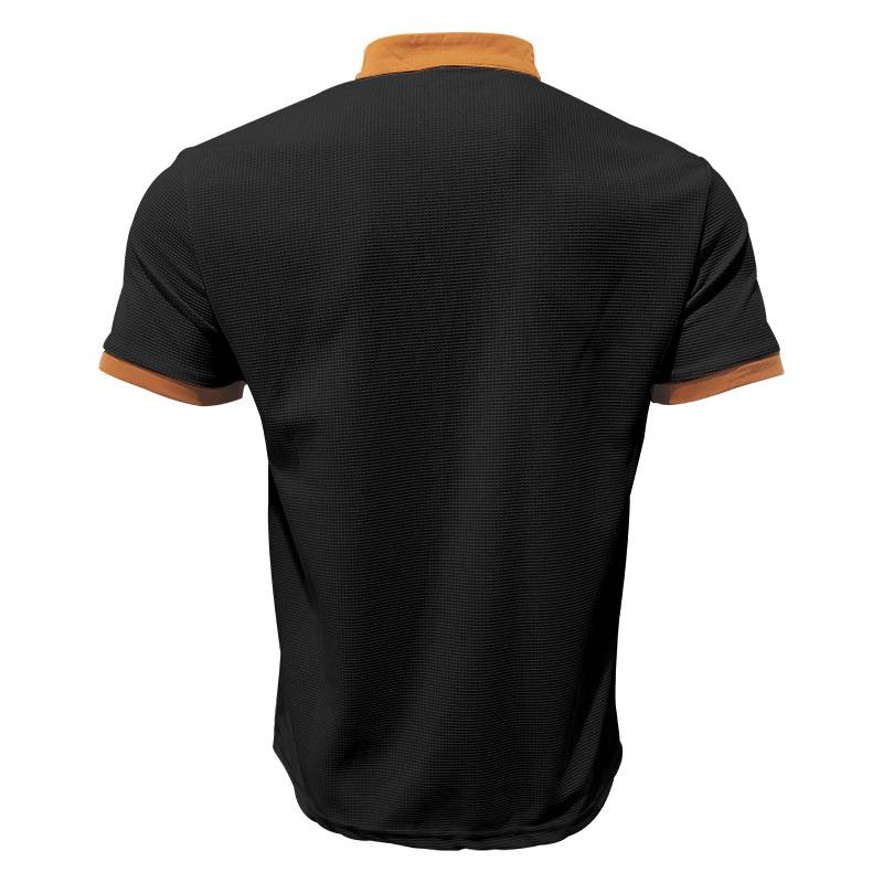 Waffle Herren Sommer Casual Tethered Henry Kurzarm Shorts Anzug_voghion.com