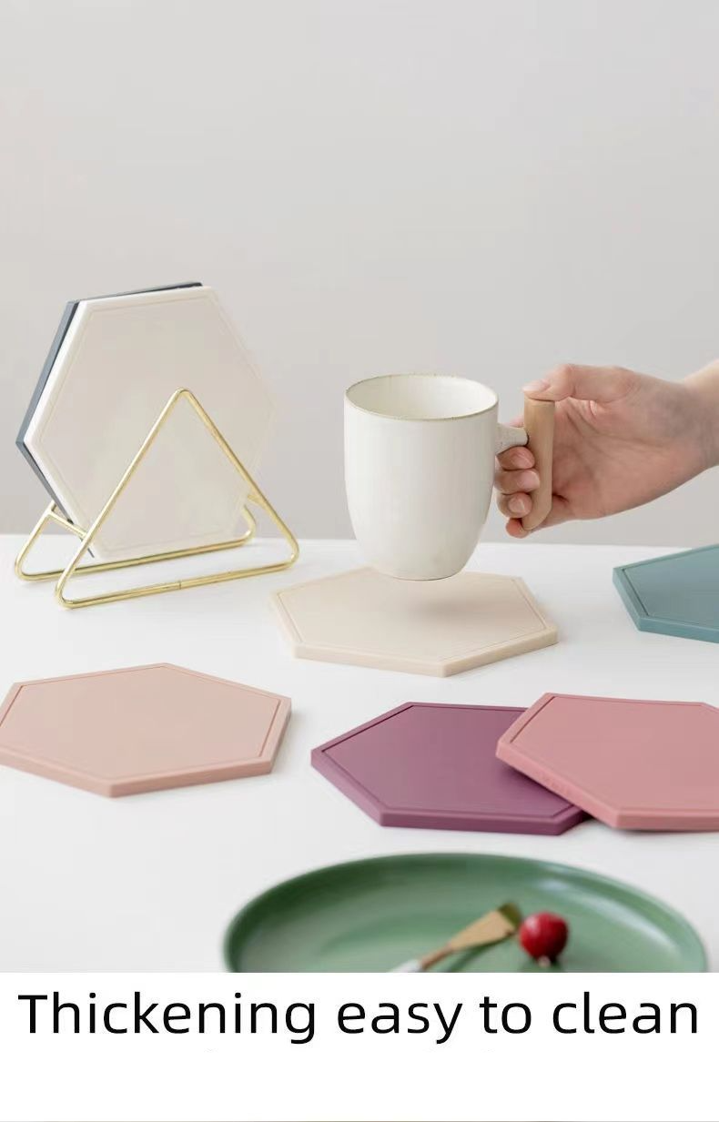 Tapis isolant en silicone pour salle à manger, tapis anti-brûlure pour casserole, plat, assiette, dessous de plat résistant aux hautes températures_voghion.com