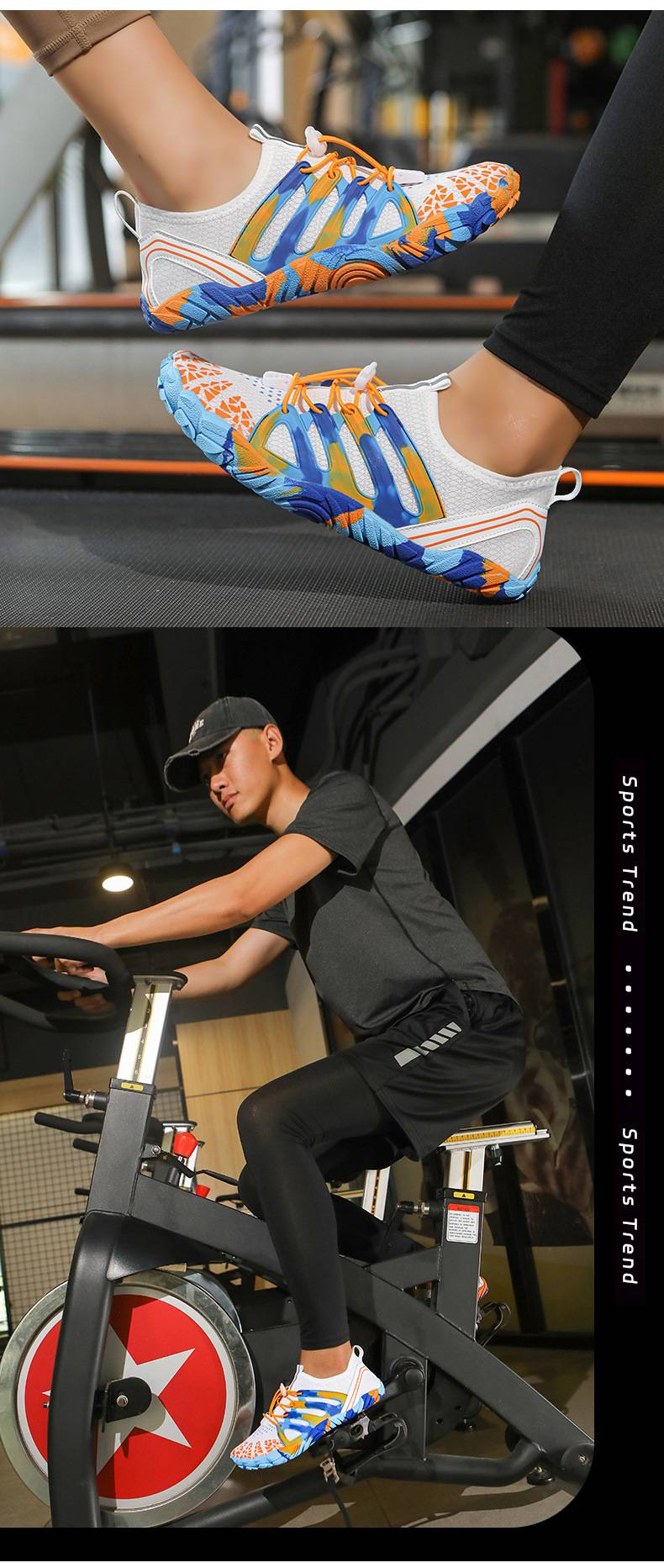 Scarpe da acqua unisex ad asciugatura rapida con suola antiscivolo - Calzini leggeri per nuoto, spiaggia, escursionismo e avventure all'aria aperta (nero/giallo/blu/viola)_voghion.com