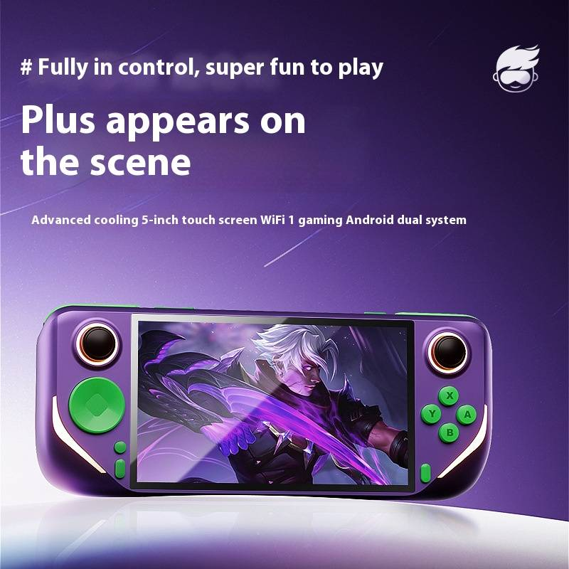 E6plus Dual System Handheld Game Console With 5-inch HD Touchscreen, Retro Gaming Portable Device For Classic & Modern Games_voghion.com