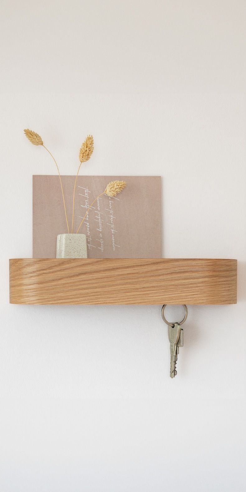 Wall-Mounted Coat Rack – Solid Wood Entryway Hanger With 5 Hooks, Modern Minimalist Shelf For Keys & Hats (No Drilling Required)_voghion.com
