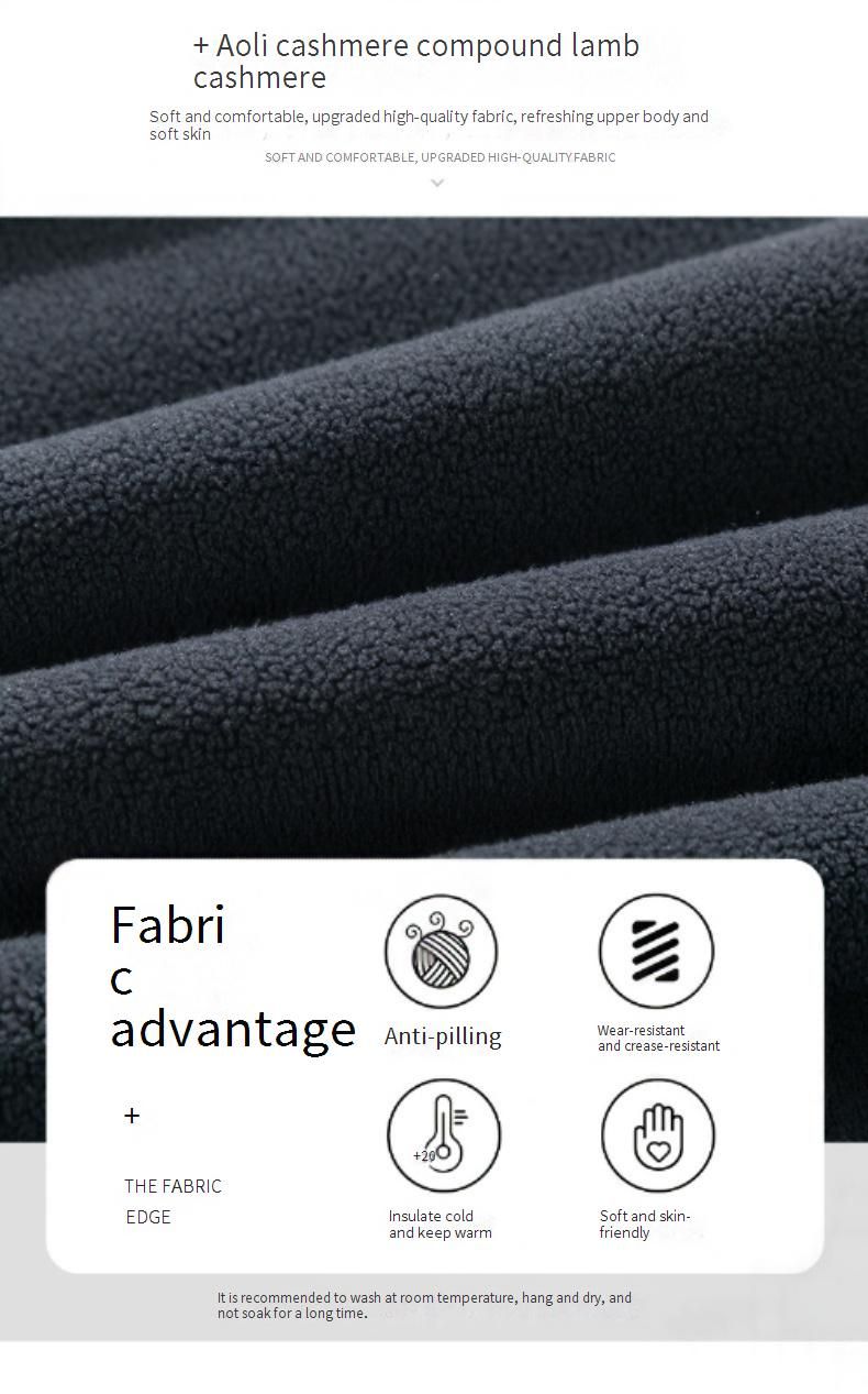 Pantaloni in pile pesante con fodera in sherpa – Vestibilità rilassata per l'inverno (nero/grigio scuro, stili dritti e affusolati)_voghion.com