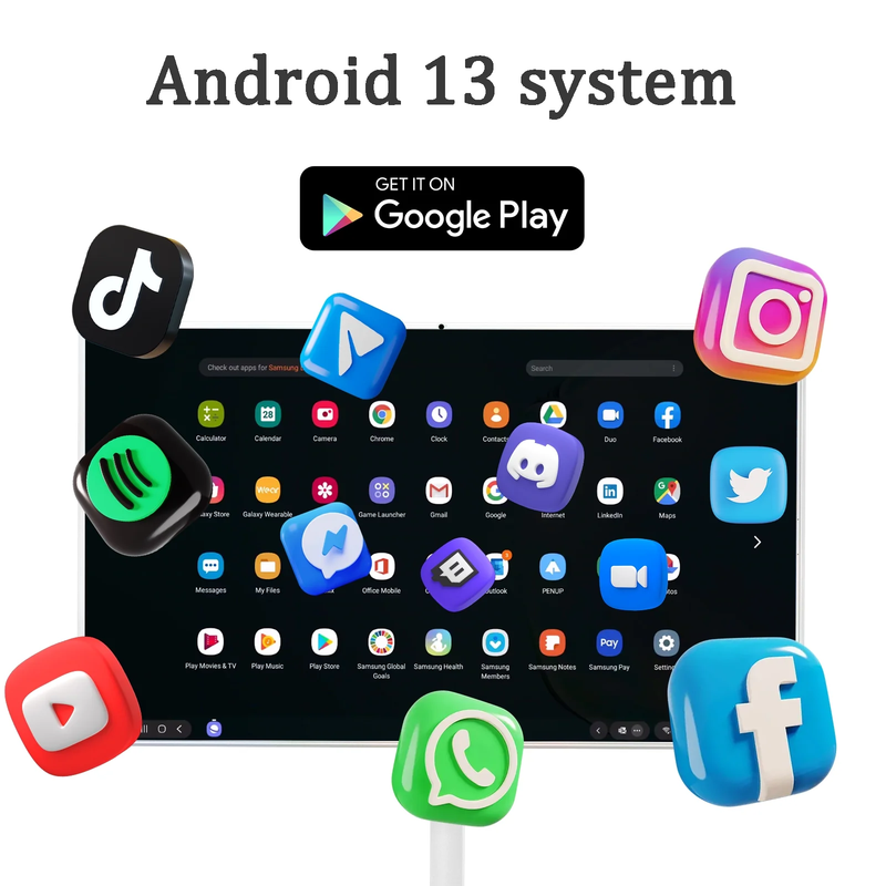 32-inch Portable Mobile Smart TV Android TV Large Capacity Battery, HD Camera, Live Broadcast Online Class Office_voghion.com
