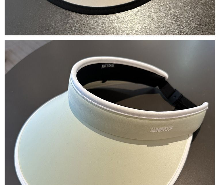 Tom sommarhatt damsolskyddshatt med stor brätte hopfällbar hårbåge solhatt UV-beständig ansiktsblockerande solhatt_voghion.com