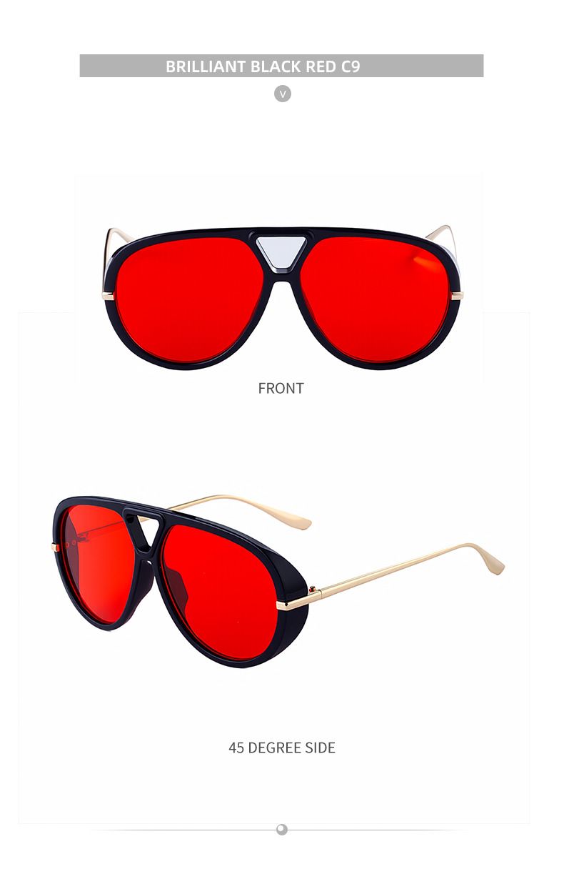 2025 New Aviator Sunglasses - European & American High-End Retro Punk Style Sun Protection Shades, Trendy Eyewear_voghion.com