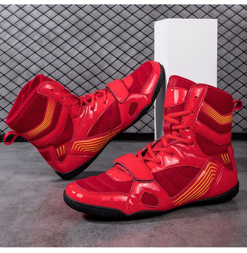 Chaussures de boxe unisexes, antidérapantes et antichute, pour entraînement au combat, légères et résistantes à l'usure_voghion.com