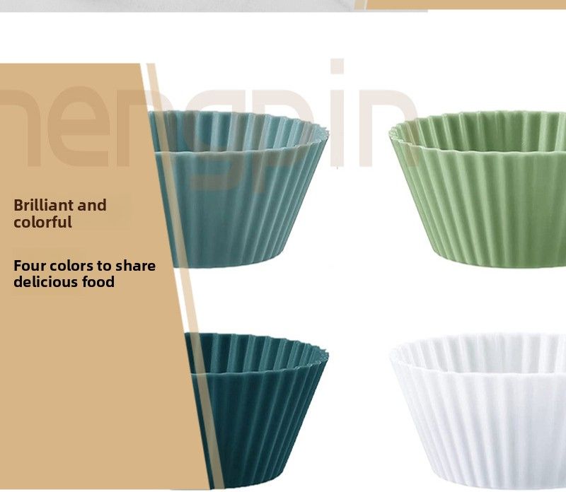 Morandi Color Series Round Set Cake Baking Tart Steamed Egg Baby Food Mold Silicone Muffin Cup_voghion.com