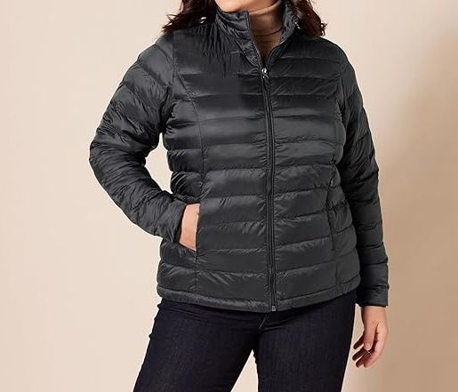 Women's Lightweight Packable Waterproof Long Sleeve Winter Jacket With Slim Fit, Breathable Polyester Shell, Stand Collar For Outdoor Travel_voghion.com