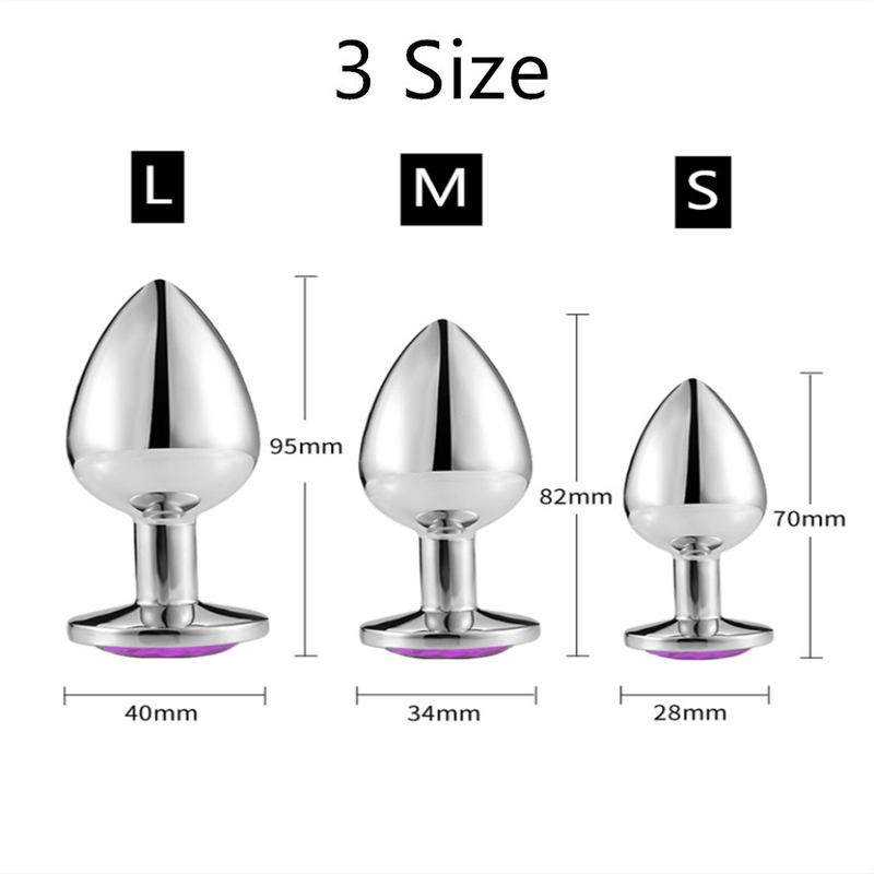 Plug anal Sex Toys Mini forme ronde en métal inoxydable lisse en acier inoxydable petite queue gode femelle mâle intime_voghion.com