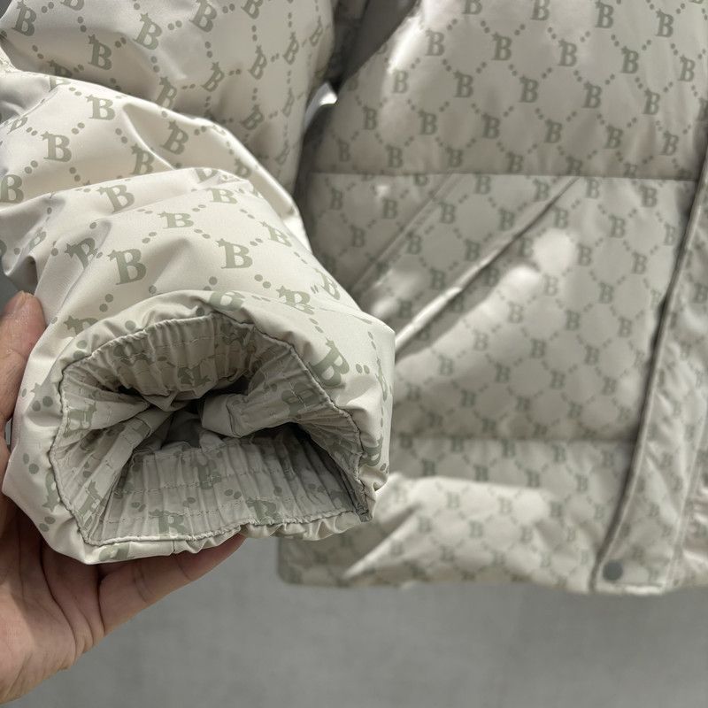 Men’s Puffer Jacket – Slim Fit Quilted Down Coat (Stand Collar, Windproof, 5 Sizes, Beige)_voghion.com