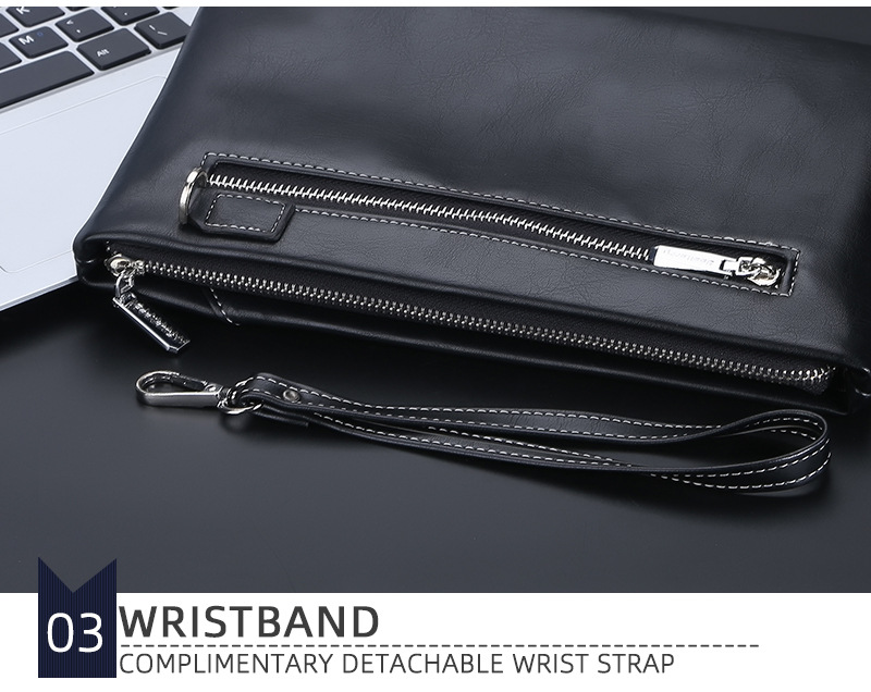 Portafoglio pochette porta carte di colore puro di grande capacità da uomo classico alla moda originale di design_voghion.com