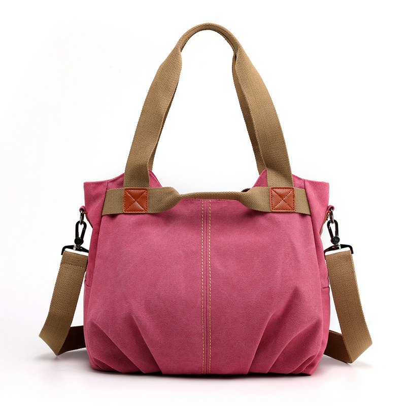 Borsa a tracolla vintage da donna, grande capacità, borsa alla moda, borsa da donna in tela, semplice e multifunzione_voghion.com